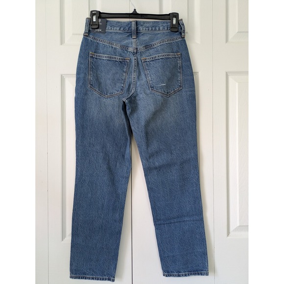 J. Crew‎ Premium Edition Straight Jean Button Fly Womens 24 Blue Fleur NWT BT081 - Picture 3 of 8